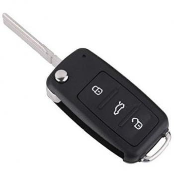 Cáscara Control Remoto Llave Caso FOB 3 Botón Lámina para VW Polo GOLF MK6 Touareg