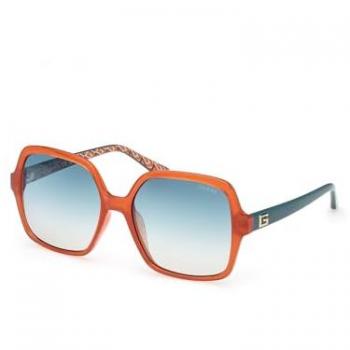 Guess Women's Stylish Sunglasses GU7921-H with Blue Mirror Lenses, Orange Frame, One Size
