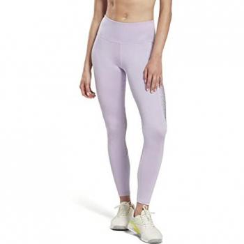 Mallas Reebok Modern Safari Lila para mujer, características: diseño moderno, color lila, tejido elástico y transpirable, ajuste ceñido al cuerpo, ideal para actividades deportivas y uso diario