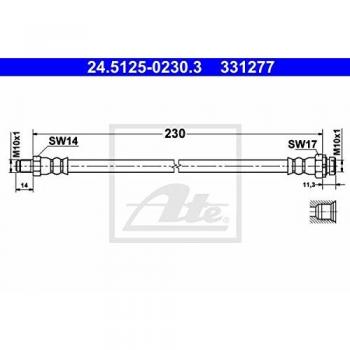 Ate 24.5125-0230.3 Accesorios y Mangueras de Frenos