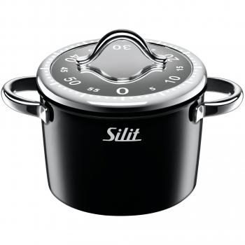 Silit Vitaliano Temporizador, Acero Inoxidable, Negro