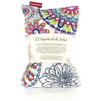 Saco Térmico de Semillas para microondas Aroma Lavanda, Azahar o Romero para aplicar Calor seco Natural con funda lavable Flores Multicolor