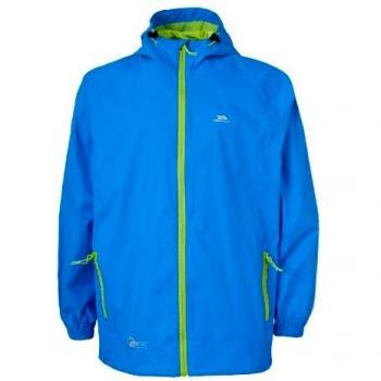 Trespass Qikpac Jacket, Cobalt, 9/10, Compact Packaway Waterproof Jacket Kids Unisex, Age 9-10, Blue