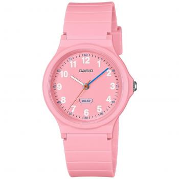 Casio Women's Pink Analog Quartz Watch with Bio-Based Resin Strap and Pink Dial LQ-24B-4B