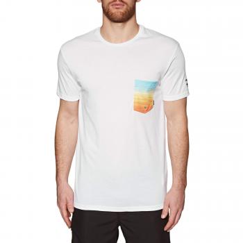 BILLABONG Mens Team Pocket Surf Rash tee White N4EQ01 Size - L