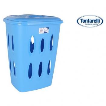 Contenedor de almacenamiento Tontarelli Pongo Todo con tapa 45L color azul