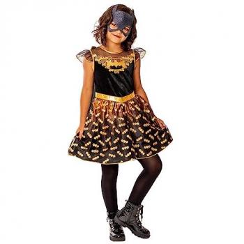 Disfraz Deluxe de Batgirl para Niñas - Vestido, Capa y Antifaz Oficial de DC Comics, Ideal para Halloween, Navidad, Cumpleaños y Carnaval