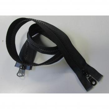 Cremallera plástico krampe de 2 Vías divisible para chaquetas 70 cm negro