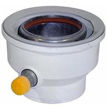 Kit adaptador universal Rolux Gaz Alu - Diámetros 60/100 y 80/125 mm - Blanco - Ubbink