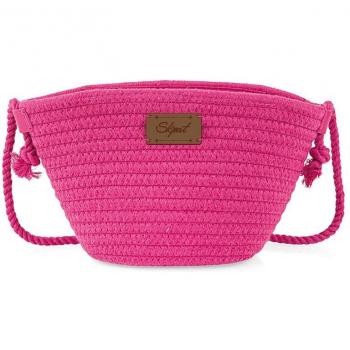 Bolso de playa Savona fucsia de SKPAT - Bolsa de playa grande, ligera, con cremallera y diseño moderno