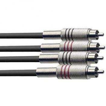 Stagg STC3C 3m Dual RCA Male to RCA Male Audio Cable