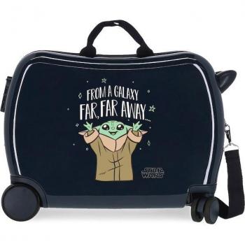 Maleta Infantil Rígida Star Wars The Child 2 Ruedas Multidireccionales Correpasillos 34L Negra