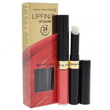 2 x Max Factor Lipfinity Lipstick Two Step New In Box - 127 So Alluring