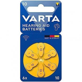 Batería de un solo uso Varta PR70 Zinc-Aire para audífonos 10 - 1x6 - 24610101416