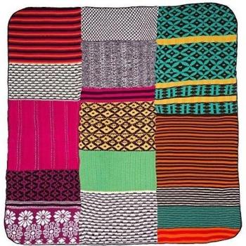 Desigual cubierta 57EL0A1 Patchwork Knitting Multicolor 150 x 170 cm
