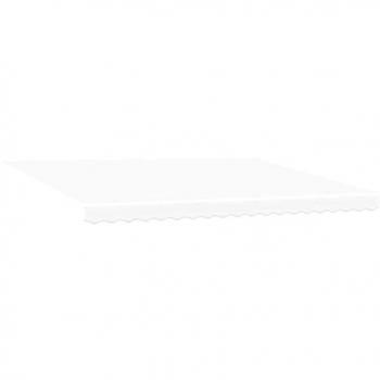 Toldo manual retráctil con LED blanco 450x300 cm, tela de alta calidad