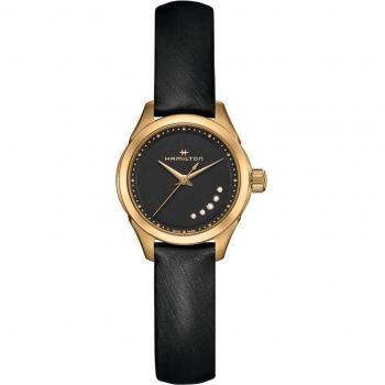 Hamilton Jazzmaster Lady 26mm Diamond Bezel Watch with Leather Strap