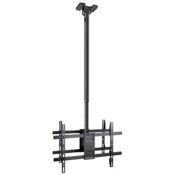 Soporte de Techo Extensible, Inclinable y Giratorio para 2 Pantallas TooQ LPCE2286TSLI-XL-B, compatible con TVs de 43-86, capacidad máxima de 50 kg por pantalla, V