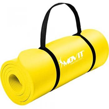 Esterilla de yoga MOVIT 183x60x1 cm en amarillo, NBR sin ftalatos ni metales pesados