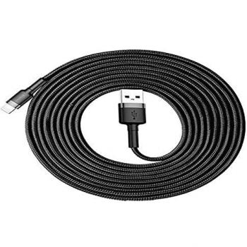 Baseus CALKLF-RG1 Cable de Conector Lightning 3 m Gris, Negro