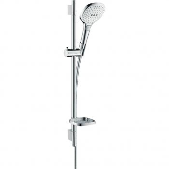 Hansgrohe 26620400 Raindance Select E 120 set de ducha, 3 tipos de chorro, blanco/cromo