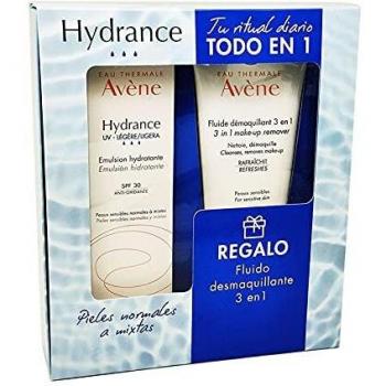 AVENE Pack Hydrance UV Emulsión Ligera + Fluido Desmaquillante 3 en 1