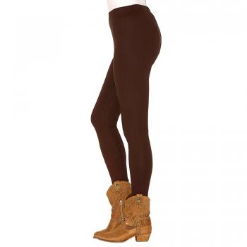 VENCA Pitillo Largo Mujer Tipo Legging sin Costuras de Punto Elástico by Vencastyle,Marrón,3XL