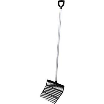 Tenedor de estiércol Horka con diseño ergonómico, fabricado en acero resistente, mango de madera para un mejor agarre, ideal para mover heno y estiércol, ligero y duradero