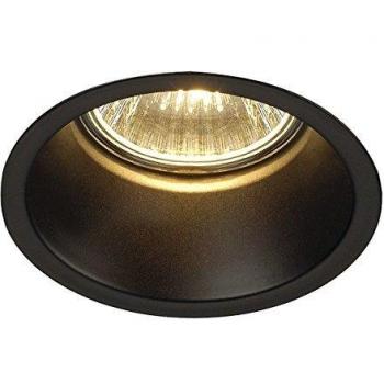 Foco empotrable redondo de techo SLV HORN SINGLE EL 112910 en color negro mate