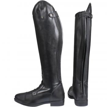 Horka junior arlene elstico pantorrilla elstica lado y con cremallera soporte para botas de equitacin negro