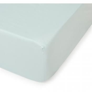 Sábana Bajera Algodón Orgánico Azul Aqua 180x200 Fácil Planchado