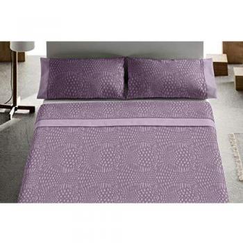 Burrito Blanco | Juego sábanas Color Granate 689 | para Cama de 90 cm