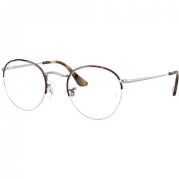 Ray-Ban RX3947V Round Gaze Eyeglasses, Color 3178 Tortoiseshell, Size 51, Unisex, Blue Light Block Available