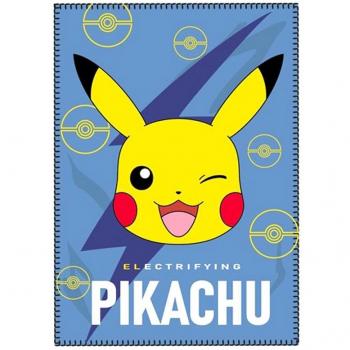 Manta polar Pikachu Pokemon con figura de Pikachu