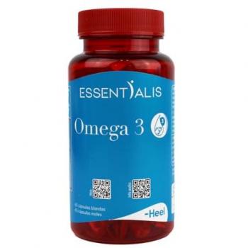 Cápsulas de Omega 3 Esenciales 60 cápsulas - Alta concentración de DHA (250 mg) y EPA (350 mg) con vitamina E, sin sabor, aceite de pescado, para adultos y niños