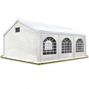 Carpa para fiestas alta calidad 3x6 m PE 550 blanca con base reforzada