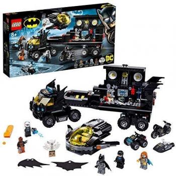 LEGO 76160 DC Batman Batbase Móvil de Batcueva con Camión, Moto Acuática y Avión Jet, Juguete y Regalo para Niños