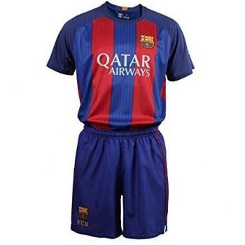 FC BARCELONA- Conjunto 1ª Equipación Infantil 2016-2017, Réplica Oficial NEYMAR- Talla 4 años