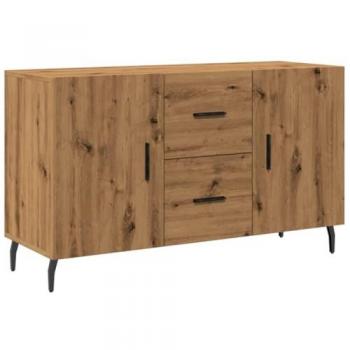 Aparador de madera de ingeniería roble artisian 100x36x60 cm, armario de almacenaje, mueble aparador, armario bufé