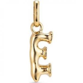 UNO de 50 - 18k Gold-Plated Alphabet Charm Letter E