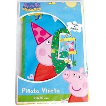 Desconocido PIÑATA PEPPA PIG CON ANTIFAZ 20X30CM