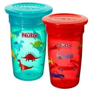 Nuby 360 °- Wonder Maxi Tazas, paquete de 2 [colores surtidos]