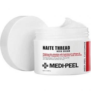 Crema para cuello Medi-Peel Premium Naite Thread Neck Cream 100ml - Hidratante, anti-envejecimiento, reafirmante, mejora la elasticidad de la piel, contiene ingredientes como péptidos y extractos botánicos