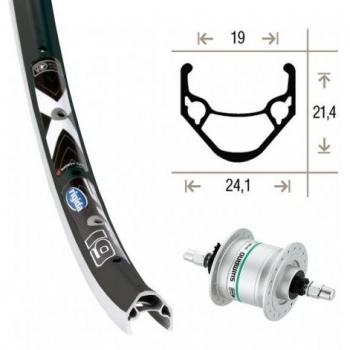 Bike-Parts Unisex - Bicicleta V-RAD 75Nabend DHC3003 si Starr36L - Plateada, Talla única