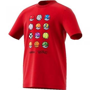 adidas Yb Pkm tee Camiseta, Niños, Escarl, 158