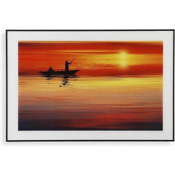 Cuadro de Cristal Amanecer en Marco de Madera MDF (60 x 40 cm)
