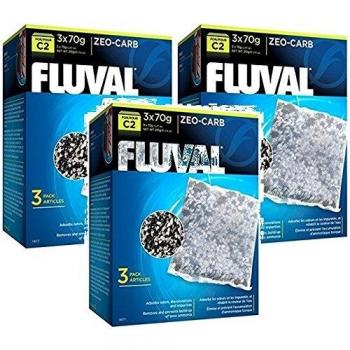 Fluval C2 Zeo-Carb, 3 filtros cada uno