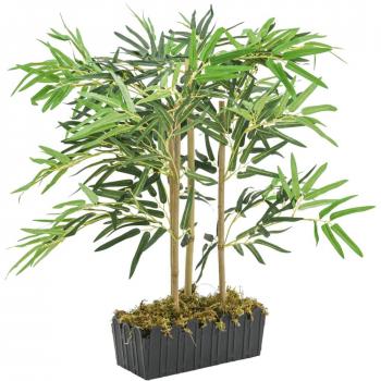 Árbol de Bambú Artificial con Hojas en Maceta - Dimensiones: 14 x 80 cm (368 hojas), 16 x 120 cm (552 hojas), 16 x 150 cm (828 hojas) - Color: