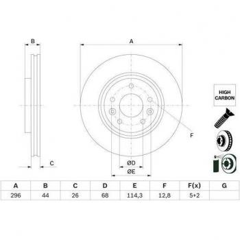 Disco de freno BOSCH 0 986 479 F71