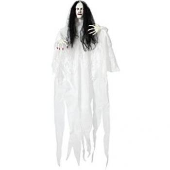 BigBuy Carnival S1125772 Decoración para Halloween Novia Cadáver, Blanco, 120 cm
